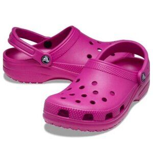 Crocs Classic Clogs Sandals Fuchsia Fun Men’s 8 Women’s 10 Pink